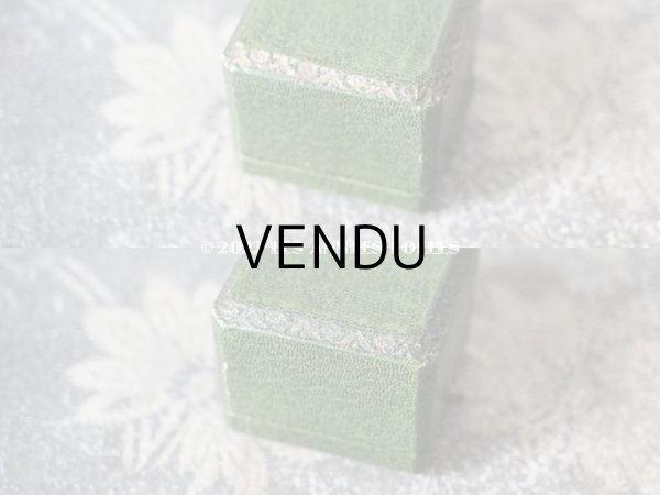 画像5: アンティーク リングボックス ジュエリーボックス 金彩入り グリーン (5)