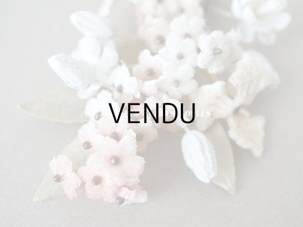 画像3: アンティーク ベルベットの小さな布花　ドールハット用 (3)