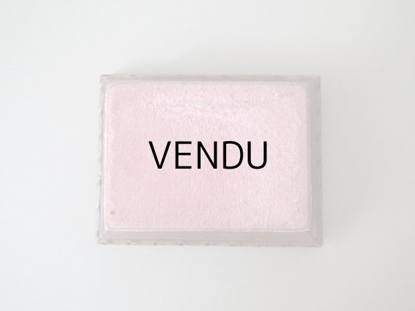 画像3: アンティーク とても小さな　ベルベットの台座 ピンク　13.4✗10.2✗4.2cm (3)