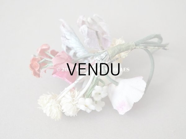 画像8: アンティーク ベルベットの小さな布花　ドールハット用 (8)