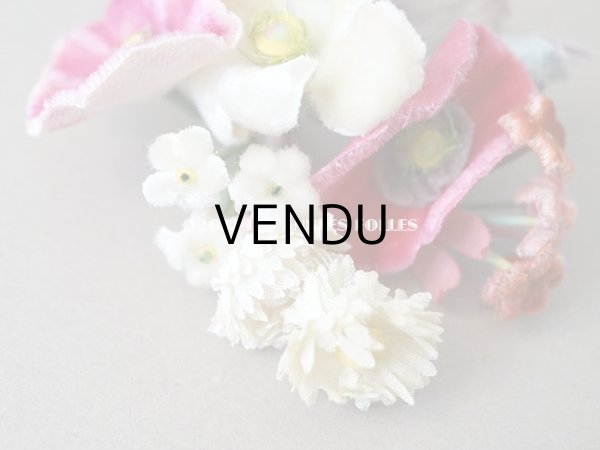 画像5: アンティーク ベルベットの小さな布花　ドールハット用 (5)