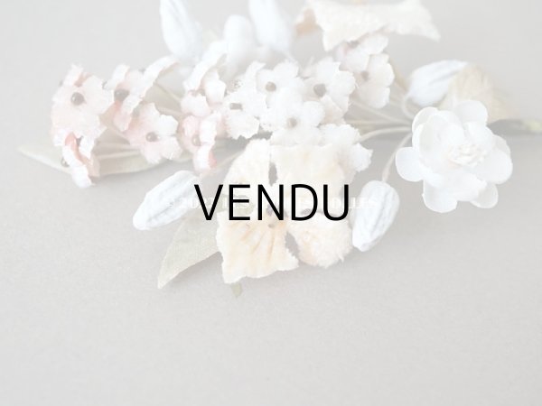 画像4: アンティーク ベルベットの小さな布花　ドールハット用 (4)