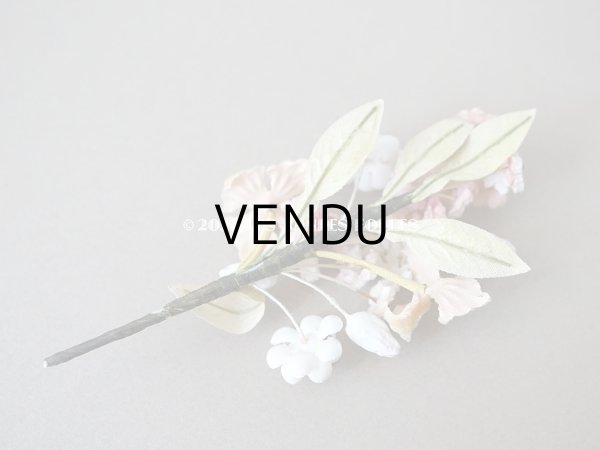 画像6: アンティーク ベルベットの小さな布花　ドールハット用 (6)