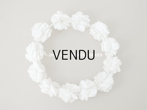 画像3: 1900年代 アンティーク 薔薇の布花のティアラ 花冠　 (3)