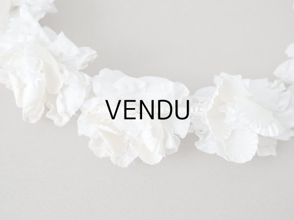 画像8: 1900年代 アンティーク 薔薇の布花のティアラ 花冠　 (8)