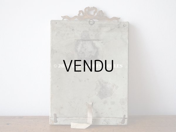 画像6: アンティーク  リボン装飾の大きなフォトフレーム　王冠のトレードマーク パリのアトリエ (6)