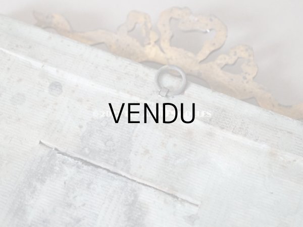 画像7: アンティーク  リボン装飾の大きなフォトフレーム　王冠のトレードマーク パリのアトリエ (7)