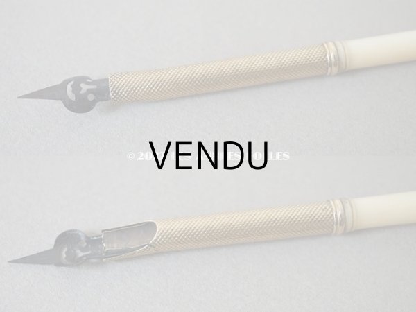 画像5: 19世紀末 アンティーク ペン軸 薔薇のモチーフ ゴールド(18K） (5)