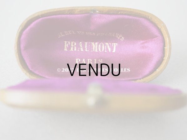 画像5: 19世紀末　アンティーク 本革製 ブローチ用 ジュエリーボックス　キャメル (5)