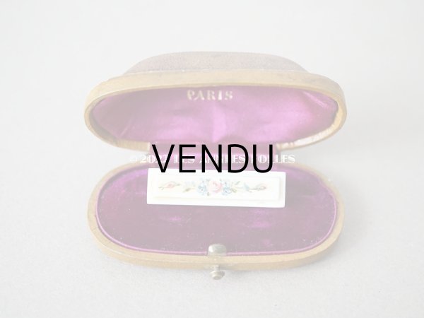 画像9: 19世紀末　アンティーク 本革製 ブローチ用 ジュエリーボックス　キャメル (9)