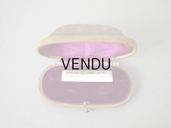 画像10: 19世紀末　アンティーク 本革製 ブローチ用 ジュエリーボックス　キャメル (10)