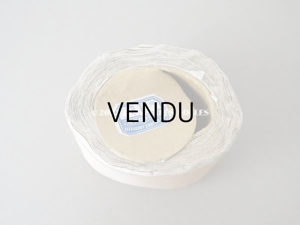 画像3: 未使用 1900年代 アンティーク 幅広 グログランリボン 淡いピンクオレンジ 10m 幅5.4cm COMPTOIR DE RUBANS COLORIS 406 - AUX GALERIES LAFAYETTE - (3)