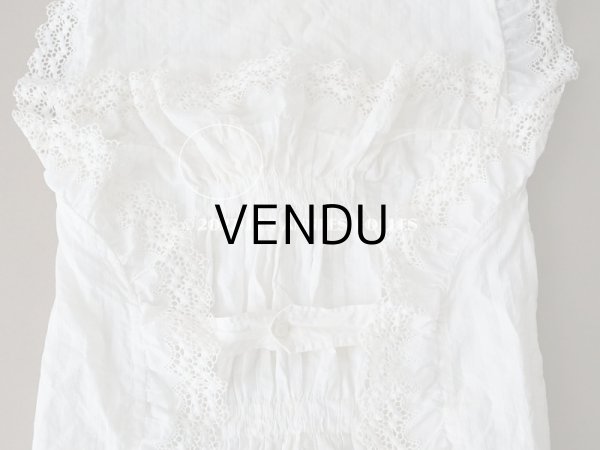 画像10: アンティーク ピンクのシルクリボンが結ばれた　赤ちゃんのおくるみ (10)