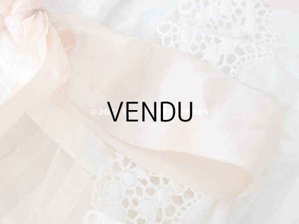 画像6: アンティーク ピンクのシルクリボンが結ばれた　赤ちゃんのおくるみ (6)