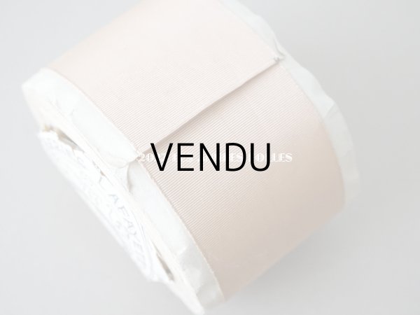 画像5: 未使用 1900年代 アンティーク 幅広 グログランリボン 淡いピンクオレンジ 10m 幅5.4cm COMPTOIR DE RUBANS COLORIS 406 - AUX GALERIES LAFAYETTE - (5)