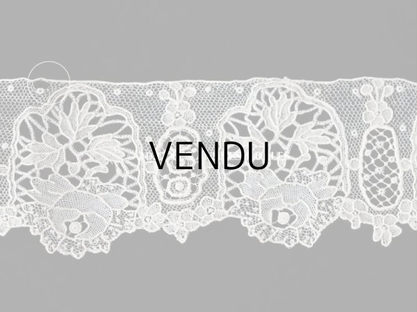画像20: 19世紀末 アンティーク ニードルレース ポワンドガーズのボーダー 177cm 　幅4.2cm【ポワン・ド・ガーズ】  (20)