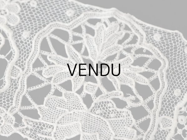 画像5: 19世紀末 アンティーク ニードルレース ポワンドガーズのボーダー 177cm 　幅4.2cm【ポワン・ド・ガーズ】  (5)