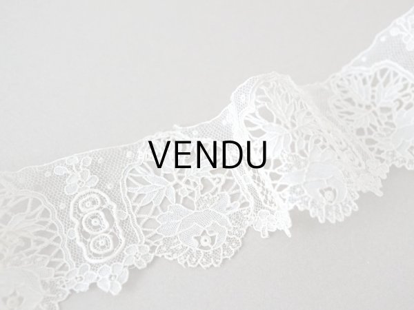 画像4: 19世紀末 アンティーク ニードルレース ポワンドガーズのボーダー 177cm 　幅4.2cm【ポワン・ド・ガーズ】  (4)