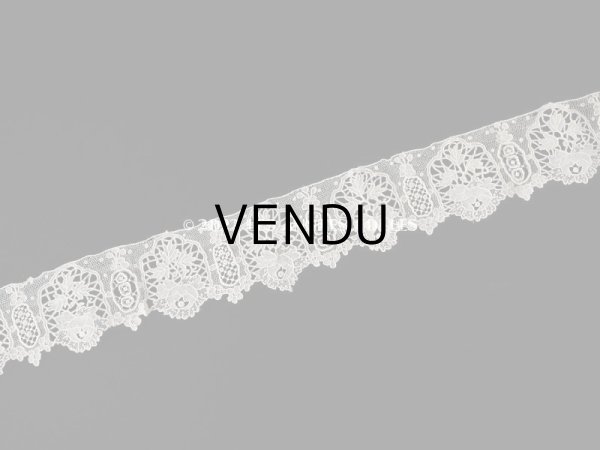 画像3: 19世紀末 アンティーク ニードルレース ポワンドガーズのボーダー 177cm 　幅4.2cm【ポワン・ド・ガーズ】  (3)