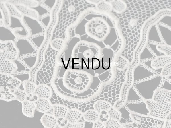 画像7: 19世紀末 アンティーク ニードルレース ポワンドガーズのボーダー 177cm 　幅4.2cm【ポワン・ド・ガーズ】  (7)