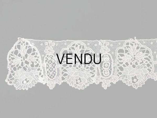 画像8: 19世紀末 アンティーク ニードルレース ポワンドガーズのボーダー 177cm 　幅4.2cm【ポワン・ド・ガーズ】  (8)