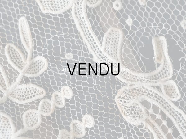 画像12: 19世紀　アンティーク ファン ポワンドローズ  【ポワン・ド・ローズ】【ポワン・ド・ガーズ】 (12)