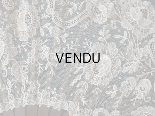 画像8: 19世紀　アンティーク ファン ポワンドローズ  【ポワン・ド・ローズ】【ポワン・ド・ガーズ】 (8)