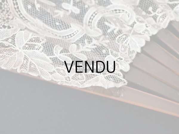 画像10: 19世紀　アンティーク ファン ポワンドローズ  【ポワン・ド・ローズ】【ポワン・ド・ガーズ】 (10)