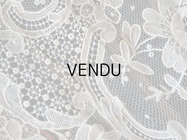 画像14: 19世紀　アンティーク ファン ポワンドローズ  【ポワン・ド・ローズ】【ポワン・ド・ガーズ】 (14)