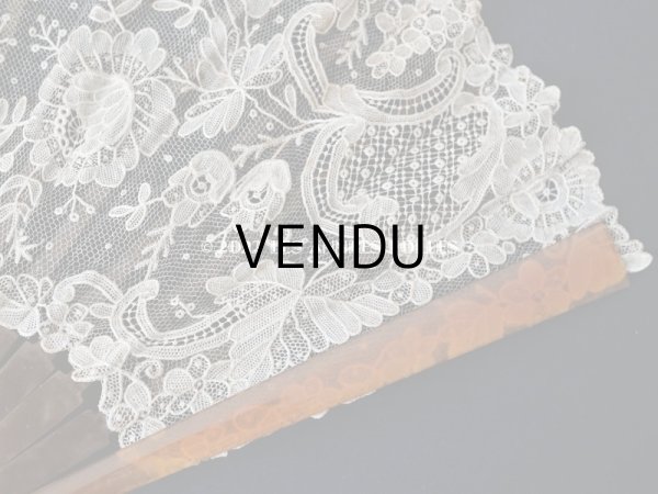 画像9: 19世紀　アンティーク ファン ポワンドローズ  【ポワン・ド・ローズ】【ポワン・ド・ガーズ】 (9)