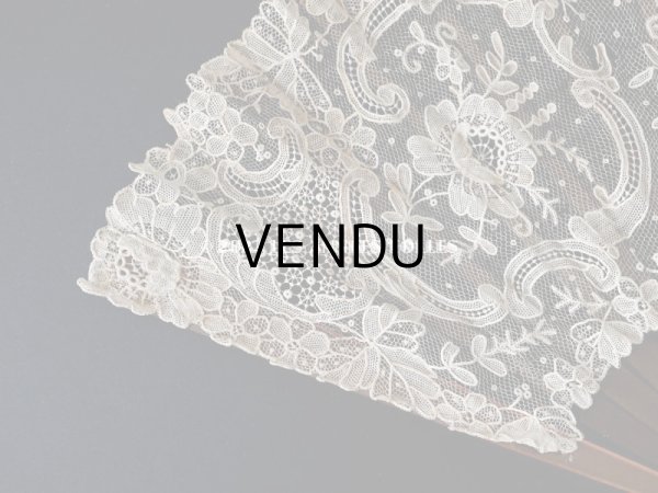 画像5: 19世紀　アンティーク ファン ポワンドローズ  【ポワン・ド・ローズ】【ポワン・ド・ガーズ】 (5)