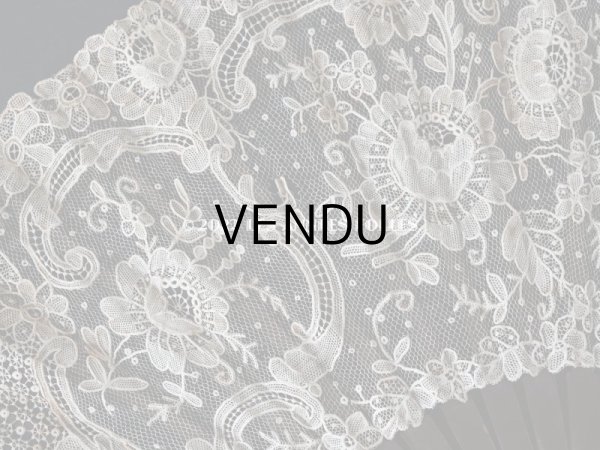 画像6: 19世紀　アンティーク ファン ポワンドローズ  【ポワン・ド・ローズ】【ポワン・ド・ガーズ】 (6)