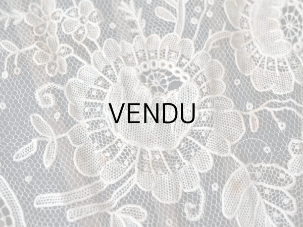 画像16: 19世紀　アンティーク ファン ポワンドローズ  【ポワン・ド・ローズ】【ポワン・ド・ガーズ】 (16)