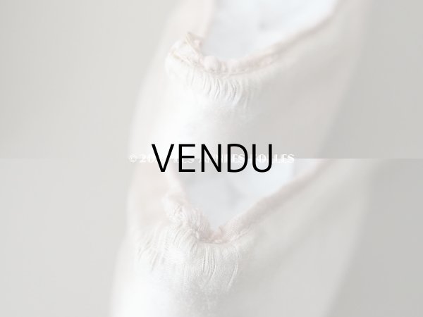 画像15: 1860~1870年代 ナポレオン3世時代 アンティーク 小さなシューズ パウダーピンクのシルクサテン (15)