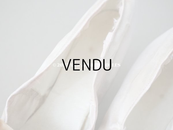 画像17: 1860~1870年代 ナポレオン3世時代 アンティーク 小さなシューズ パウダーピンクのシルクサテン (17)