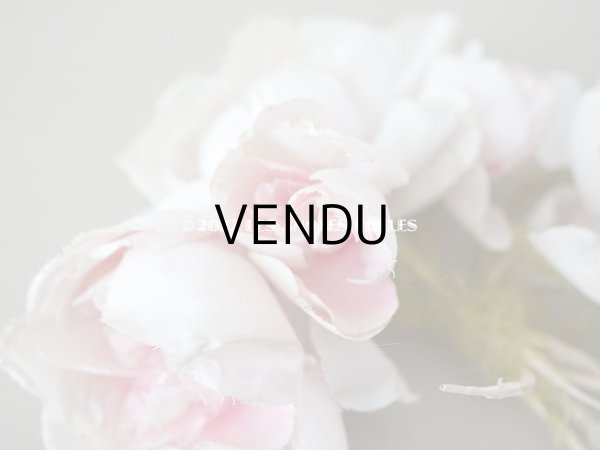 画像6:  アンティーク 薔薇の布花 クォーターロゼット咲き コサージュ (6)