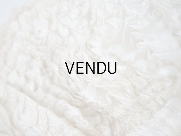 画像9: アンティーク ベビー用　ボネ　シルク製フリル生地＆シルク製サテンリボン (9)