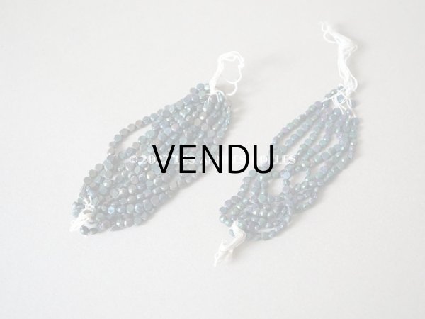 画像5: アンティーク  カット入り ブルー＆パープル＆グリーン　フレンチジェット ラウンド型 ガラスビーズ  3.3mm 約170ピース  (5)