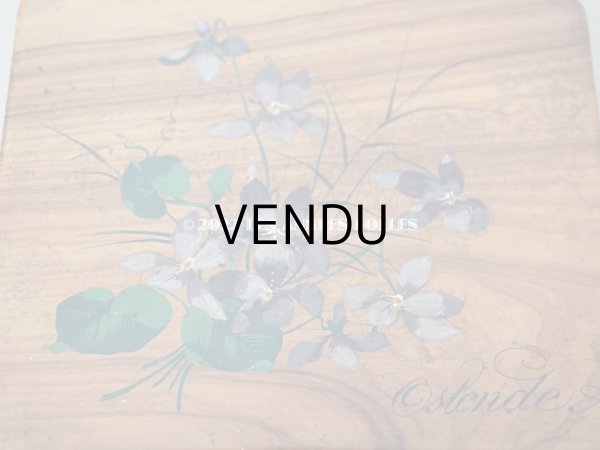 画像5: アンティーク モシュリンヌ　菫のジュエリーボックス シルク製クッション (5)