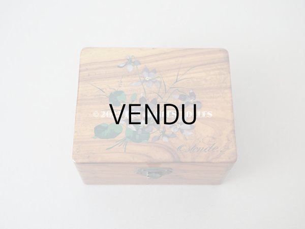 画像4: アンティーク モシュリンヌ　菫のジュエリーボックス シルク製クッション (4)