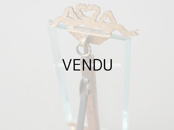 画像4: アンティーク ドール用 小さなフォトフレーム  リボンモチーフ付き (4)