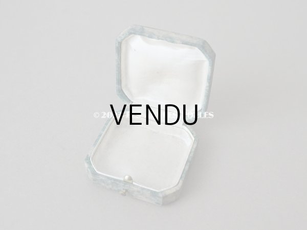 画像7: 1900年代 アンティーク ジュエリーボックス 金彩入り グリーンのマーブル (7)