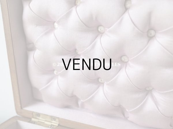 画像10: アンティーク モシュリンヌ　菫のジュエリーボックス シルク製クッション (10)