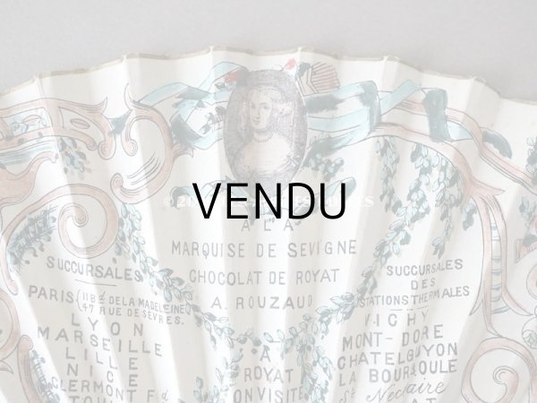画像8: アンティーク 『マルキーズ・ ドゥ・セヴィニエ』のファン - MARQUISE DE SEVIGNE PARIS - (8)