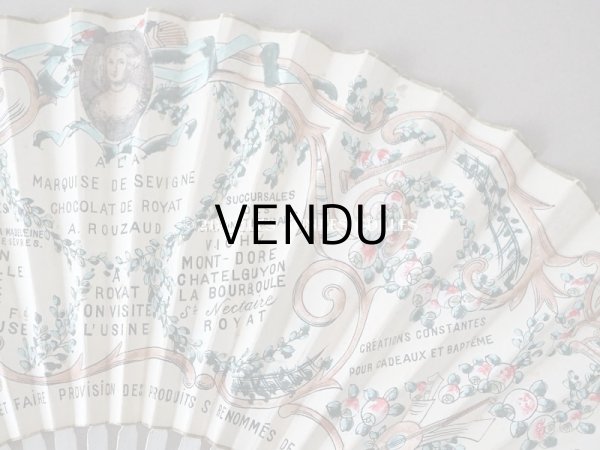 画像5: アンティーク 『マルキーズ・ ドゥ・セヴィニエ』のファン - MARQUISE DE SEVIGNE PARIS - (5)