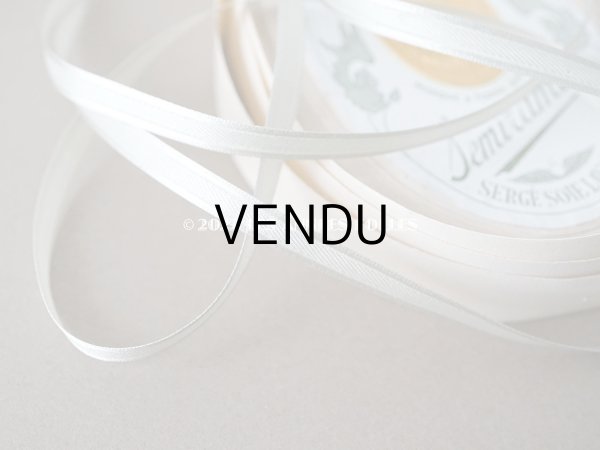 画像5: アンティーク 極細 シルク製リボン サテンの縁取り 淡いブルーグリーン 6.3m 幅5.5mm RUBAN POUR LINGERIE SEMIRAMIS (5)