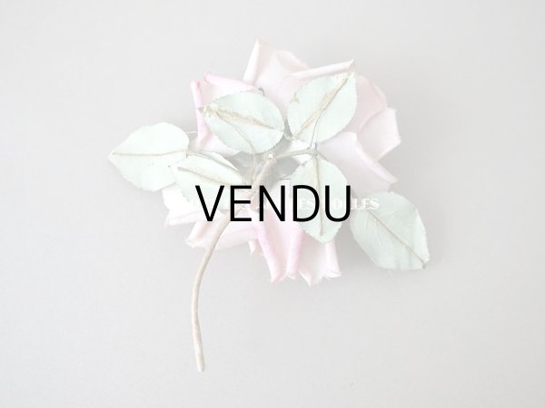 画像5: 1900年代 アンティーク　薔薇の大きな布花 淡いピンク　 (5)