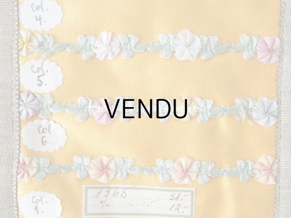 画像4: 1920年代 アンティーク ロココトリムのサンプラー　ロココリボン　 (4)