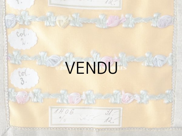 画像5: 1920年代 アンティーク ロココトリムのサンプラー　ロココリボン　 (5)