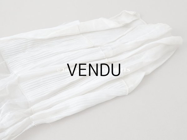 画像10: 1910年代 アンティーク 幅広62cm ドレスの裾  約1.64m プリーツ入り　オーガンジー (10)